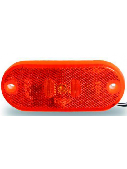 Lampa obrysowa LED pomarańczowa, owalna 12v
