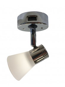 Foza surface spot LED chrome USB&switch&connector - Haba