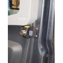 Zamki bezpieczeństwa do kabiny Mercedes Sprinter od 2018 + zabezpieczenie drzwi HEOSystem biały 2 szt. - HEOSolution