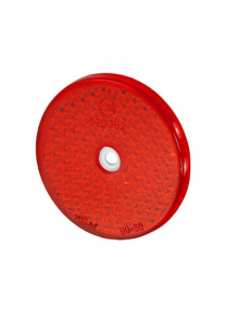 Odblask okrągły z otworem Ø5 mm - czerwony