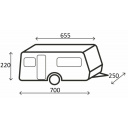Pokrowiec na przyczepę kempingową Caravan Cover Design 12M 650-700 - Brunner