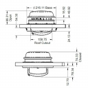 Wentylator dachowy / ścienny MaxxFan Dome Plus LED 12 V czarny - MaxxAir